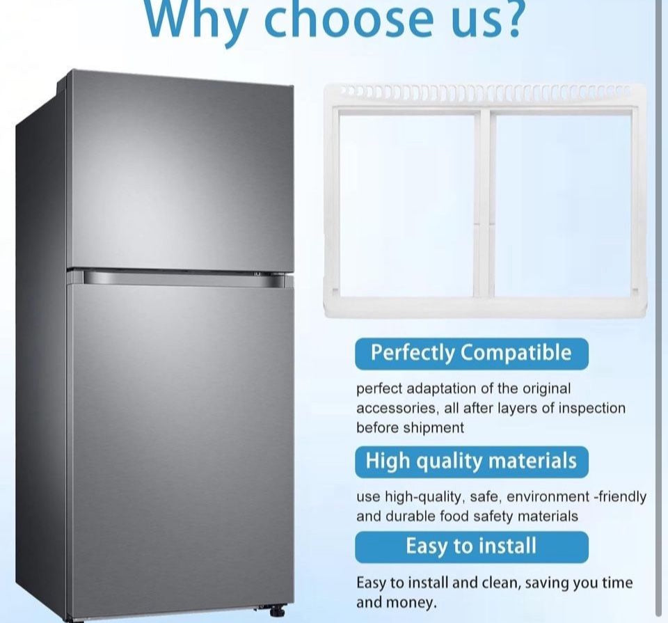 Open Box FBULWSEC 240364787 Refrigerator Crisper Drawer Cover Frame Crisper Pan Cover Compatible with Frigidaire Refrigerator-Replaces 240364714, 2403
