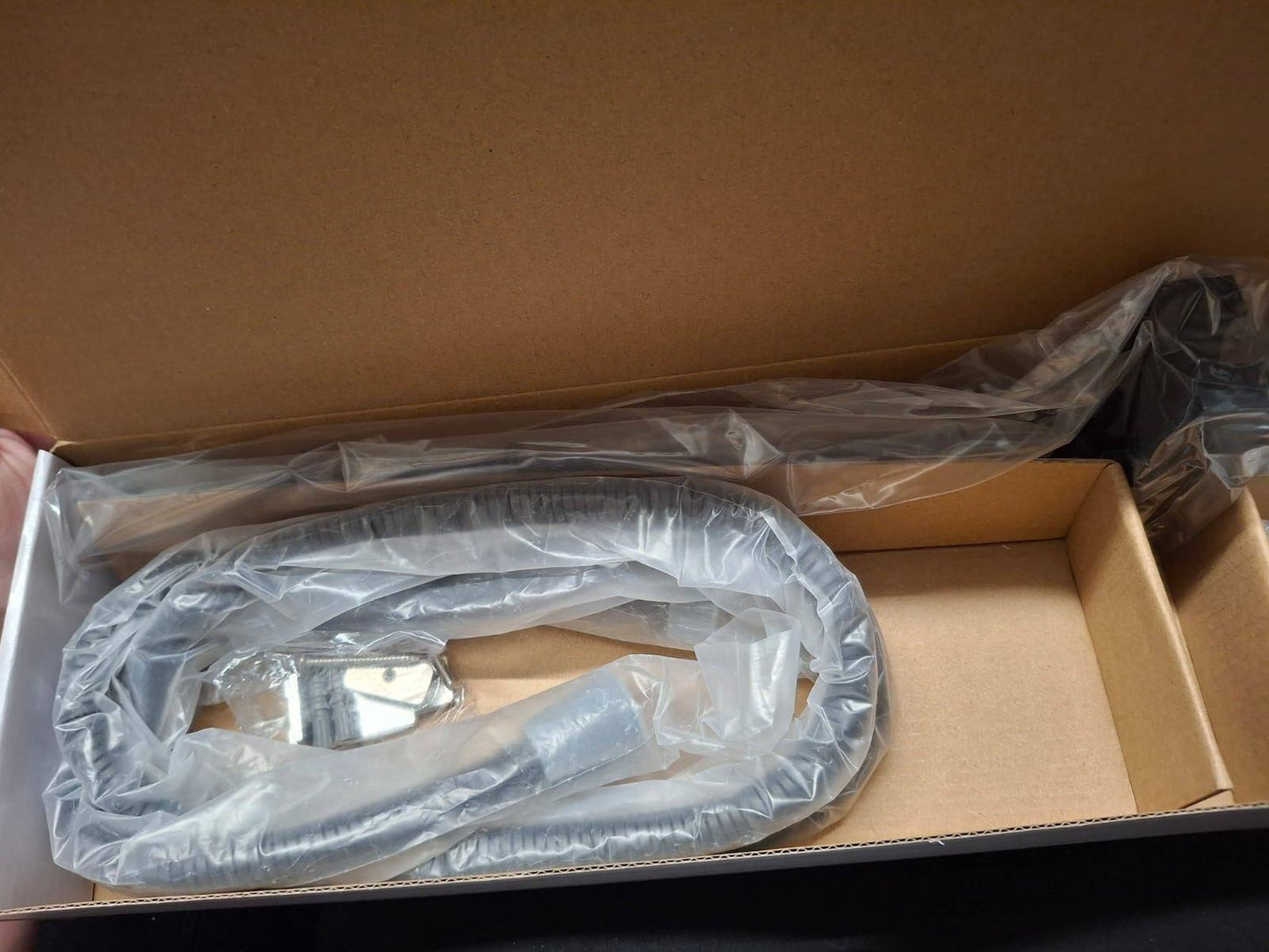 Open Box Delta 1-Spray Patterns 1.75 GPM 1.38 in. Wall Mount Handheld Shower Head with H2Okinetic in Matte Black