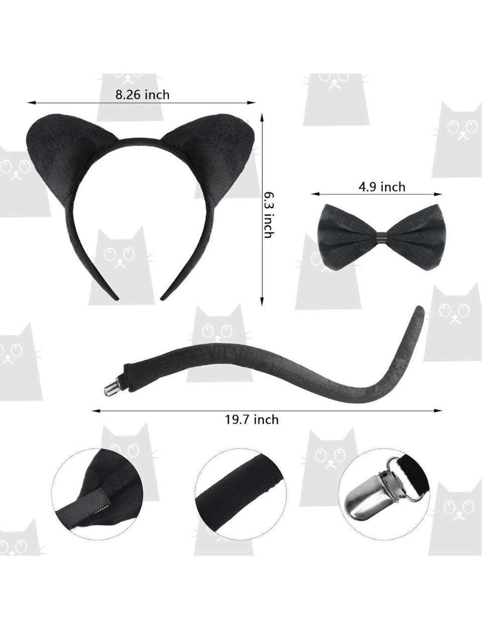 Open Box New ZONESTA Halloween Animal Costumes Accessories with Fluffy Skirts, Suitable for Cosplay/Theme Parties Costumes