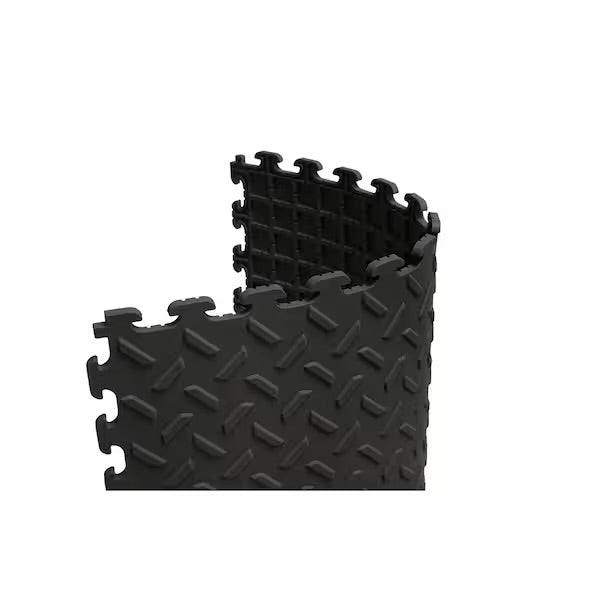 Open Box Husky 18.4 in. x 18.4 in. Black PVC Garage Flooring Tile (6-Pack