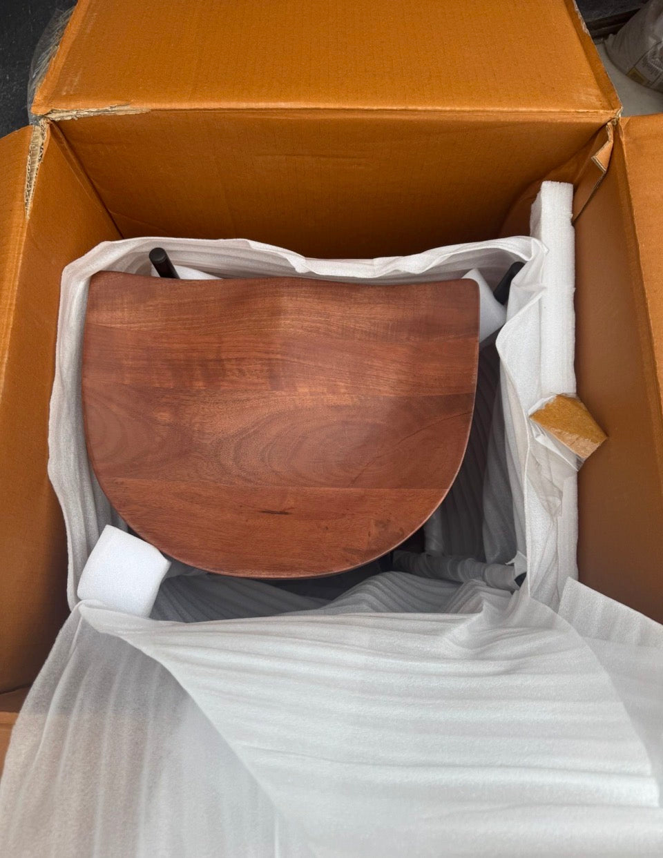 OPEN BOX NEW MODWAY Concord 31.5 in. in Walnut Backless Wood Bar Stools - Set of 2