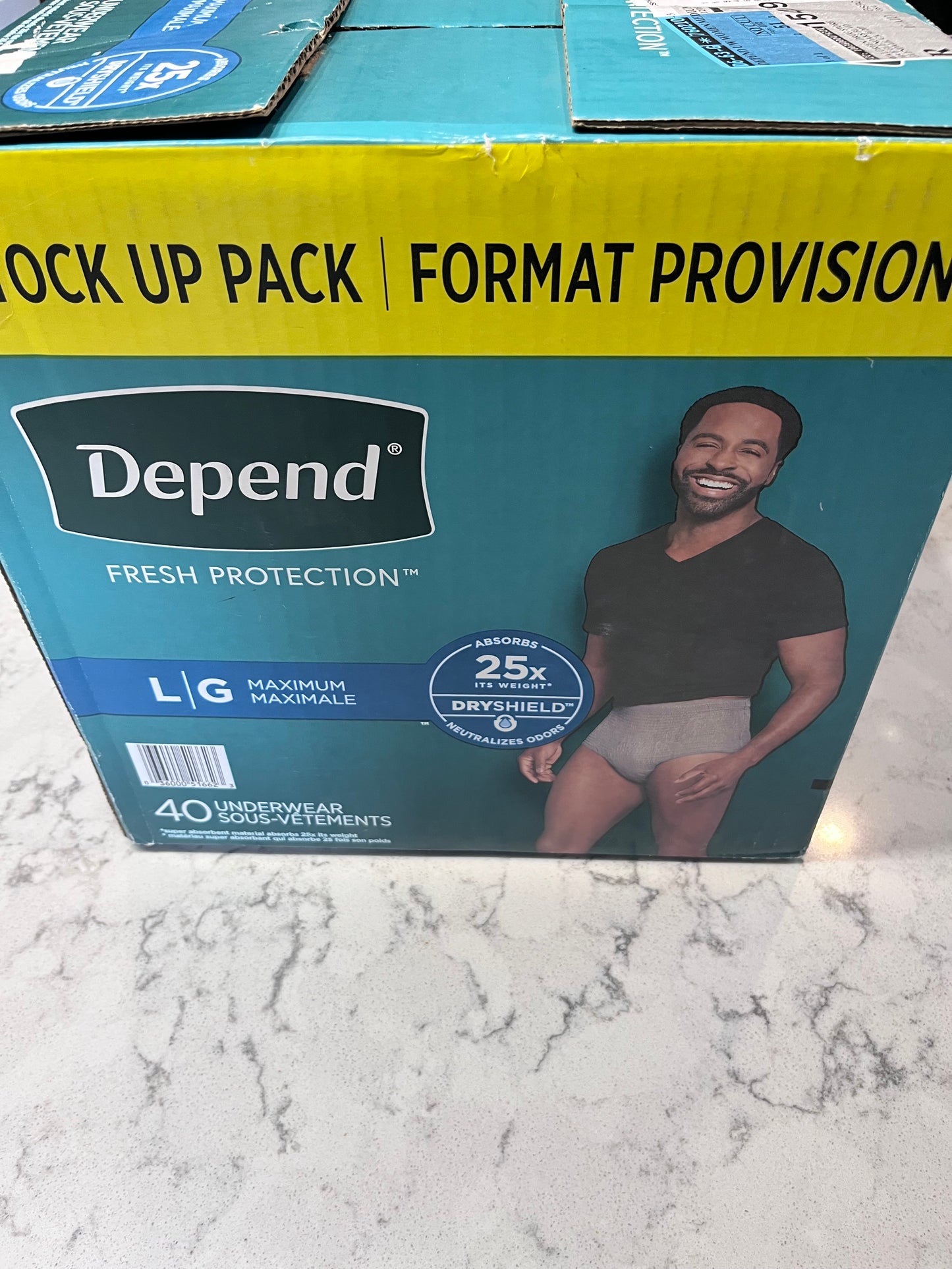 Brand New Depend Fresh Protection Adult Incontinence Disposable Underwear for Men - Maximum Absorbency - Gray