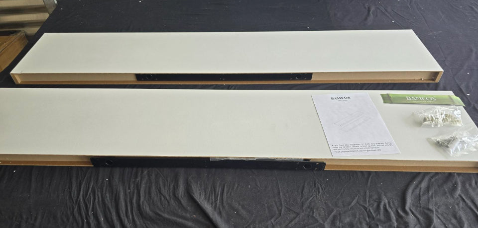 BAMEOS Floating Shelf,Wall Shelf, Decor Wall Mounted Shelves, Hanging Shelf Set for Bathroom Kitchen Living, Kitchen, Room Bedroom Storage White - Selzalot