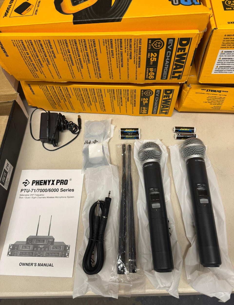 Open Box New Phenyx Pro Wireless Microphone System, Dual Wireless Mics,w/ 2 Handhelds, Auto