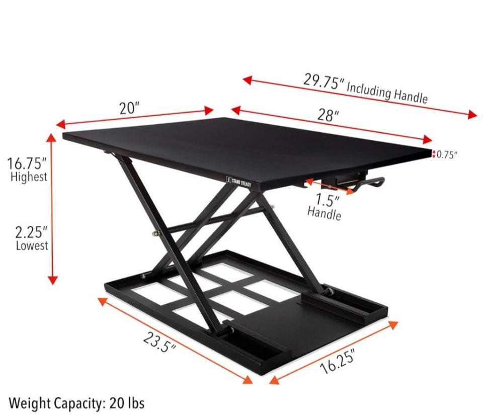 Stand Steady X-Elite Pro Standing Desk Converter | Instantly Convert Any Desk into a Stand Up Desk | Easy Lift Height Adjustable Standing Desk | No As - Selzalot