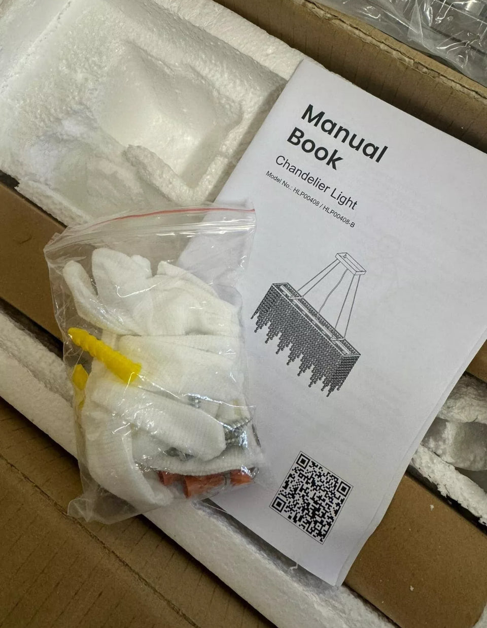 Open Box 7PM Rectangle K9 Crystal Chandelier Modern Rectangular Pendant Light Fixture for Dining Room Kitchen Island Chrome L31.5 x W10 x H10