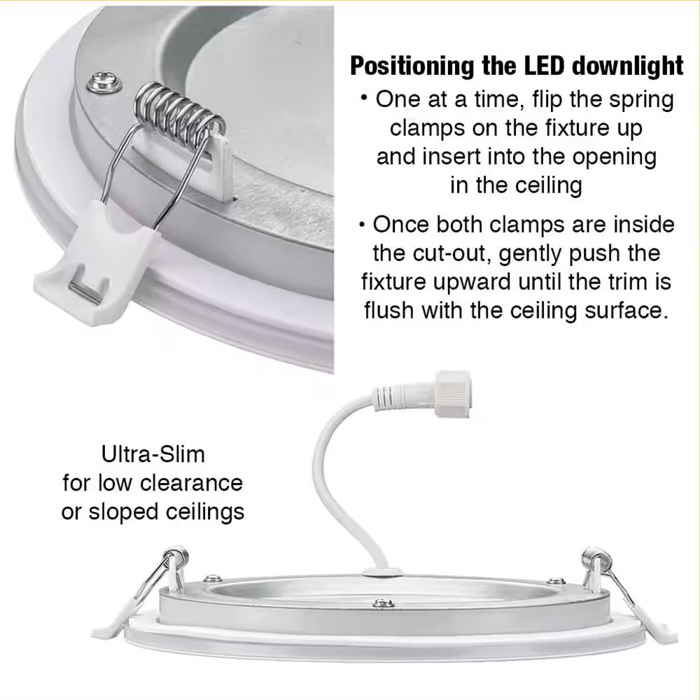 Commercial Electric 6 in. Canless Adjustable CCT Integrated LED Recessed