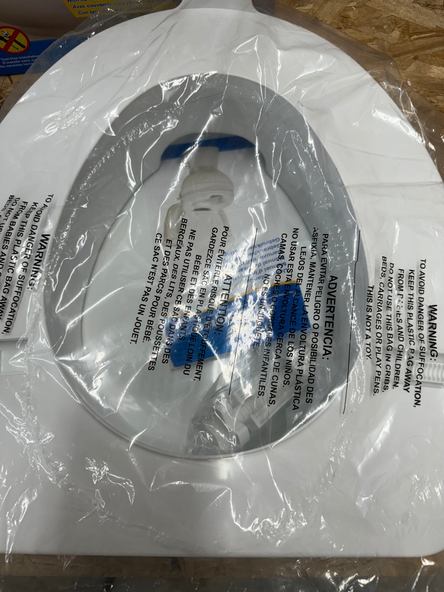 Drive Medical 770-626 AquaSense Raised Toilet Seat with Lid, Standard Seat, White