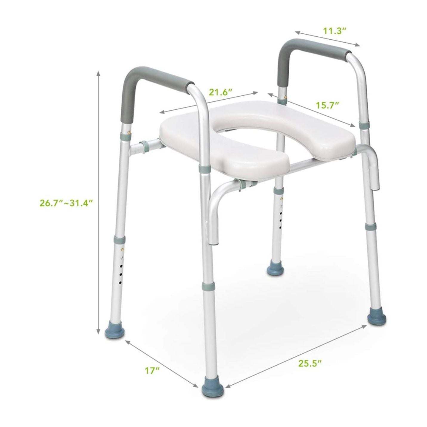 Raised Toilet Seat 300lb Heavy Duty Medical Raised Homecare Commode - Selzalot