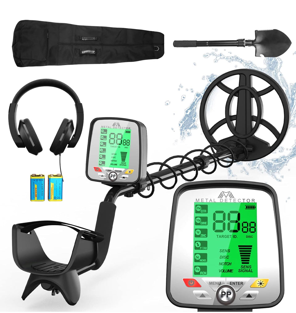 Open Box "Metal Detector for Adults Professional, CAKUJA ""High Accuracy Waterproof Gold Detector with Larger LCD Display 4"""" x 4.7"""", 10"""" IP68