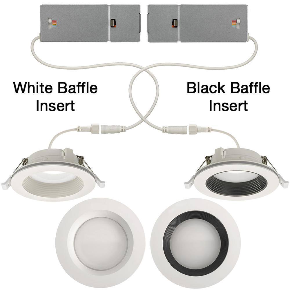 Brand New Commercial Electric 4 in. Adjustable CCT Integrated LED Canless Recessed Light Trim with Night Light 650 Lumens Reduces Glare and Eye Strain