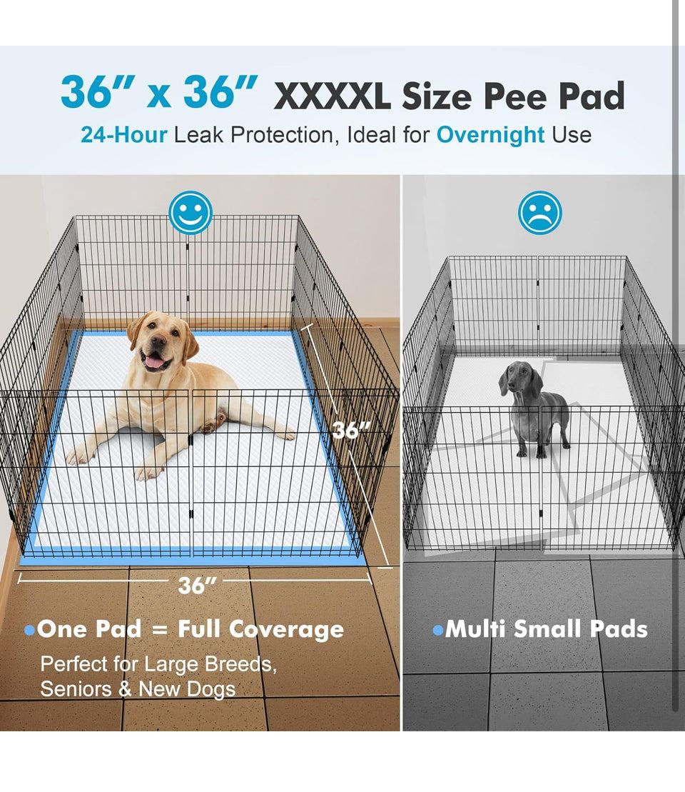 Brand Ne Gimars 4XL 36x36 Dog Pee Pads Extra Large - 200 Counts, Thicken Extra Absorbent Pet Training Puppy Pee Pads, Quick Dry Leak Proof Jumbo Dispo