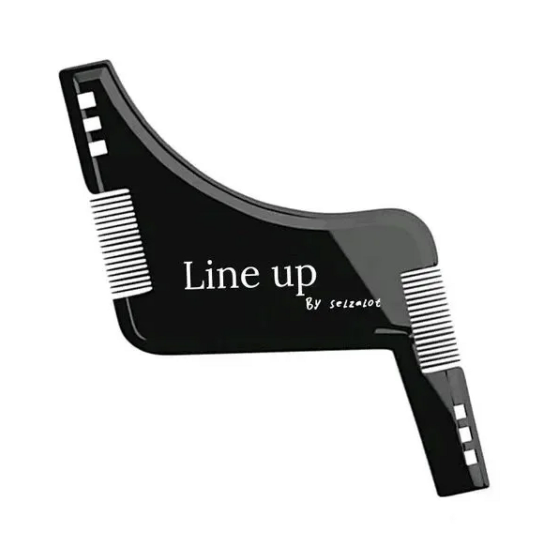 Black beard shaper lineup tool for precise grooming and styling facial hair