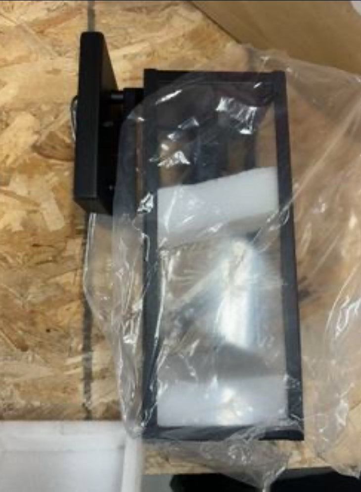Open Box LNC Modern Black 1-Light Outdoor Wall Lantern Industrial Rectangle Exterior