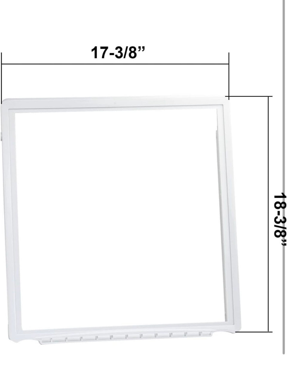 Open Box folosem 241969501 Refrigerator Shelf Frame (Without Glass) Crisper Pan Cover For Frigidaire (Electrolux) Refrigerator,Delicatessen Drawer Cov