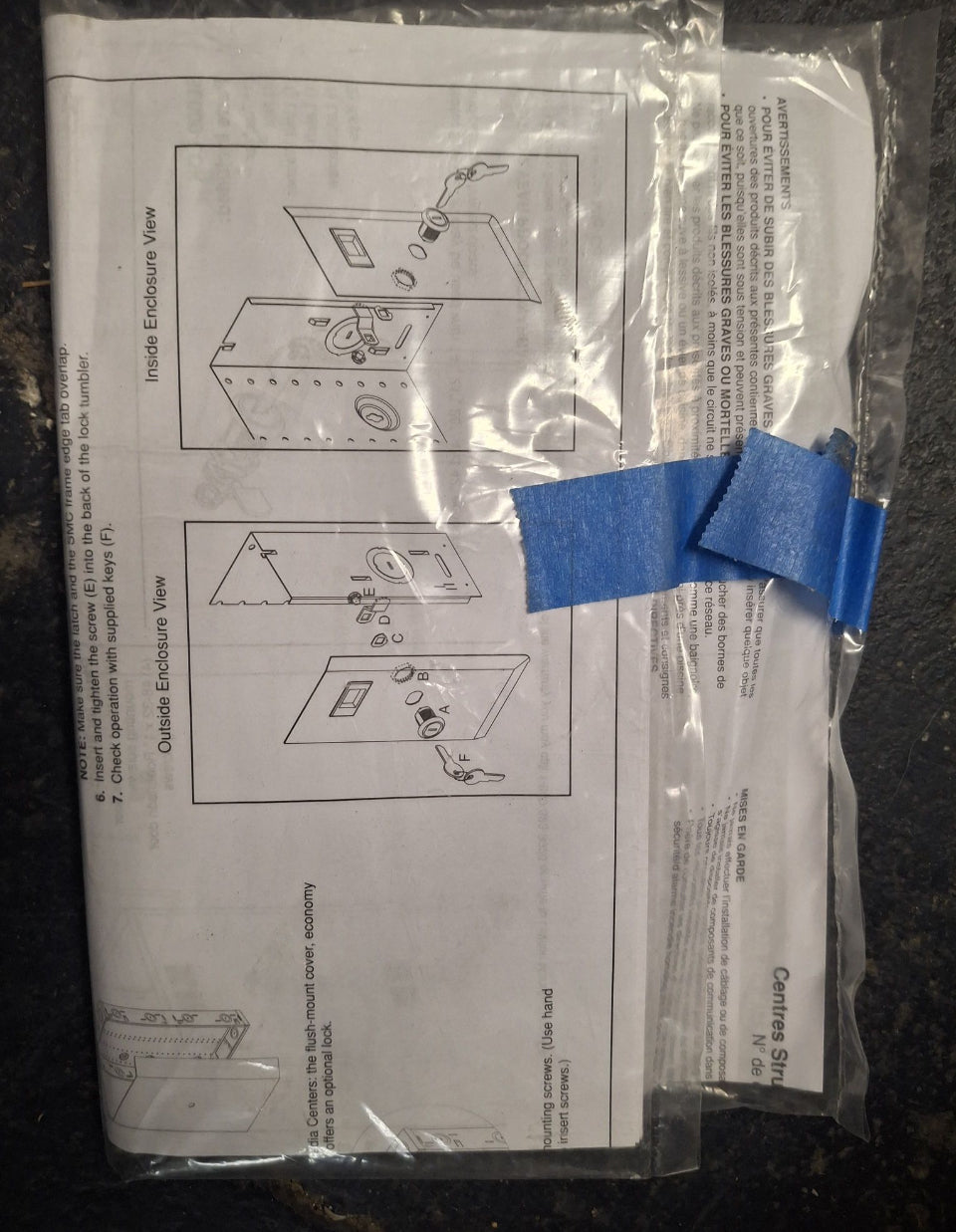 Open Box New Leviton 42in structured media enclosure hinged door