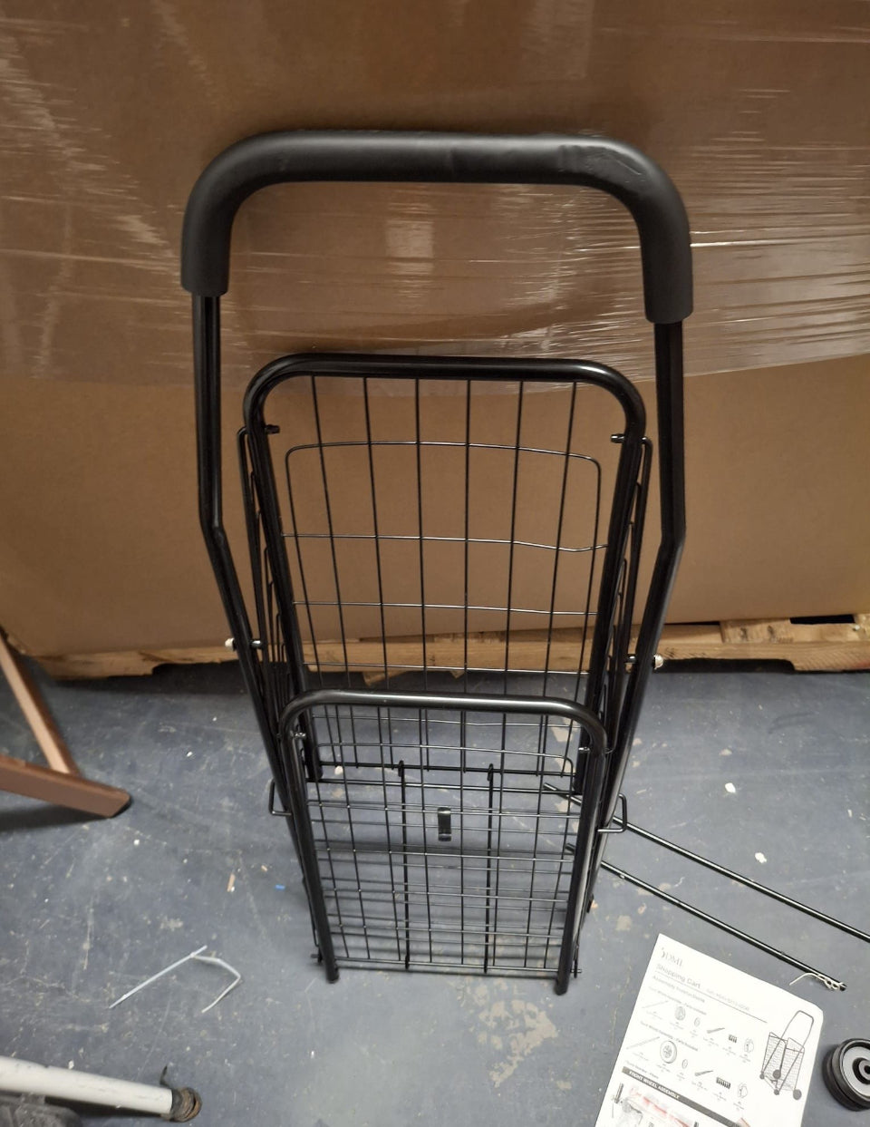 Open Box New DMI Utility Cart with Wheels to be used for Shopping, Grocery, Laundry and Stair Climber Cart, Weighs 7.5 Pounds but holds up to 90 Pound