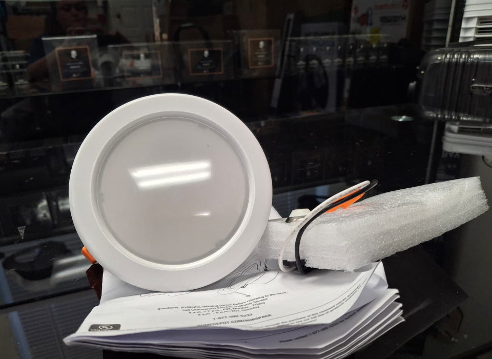 Commercial Electric 4 in. T20 Smart Integrated LED Recessed Light Trim Adjustable CCT New Construction Remodel Powered by Hubspace