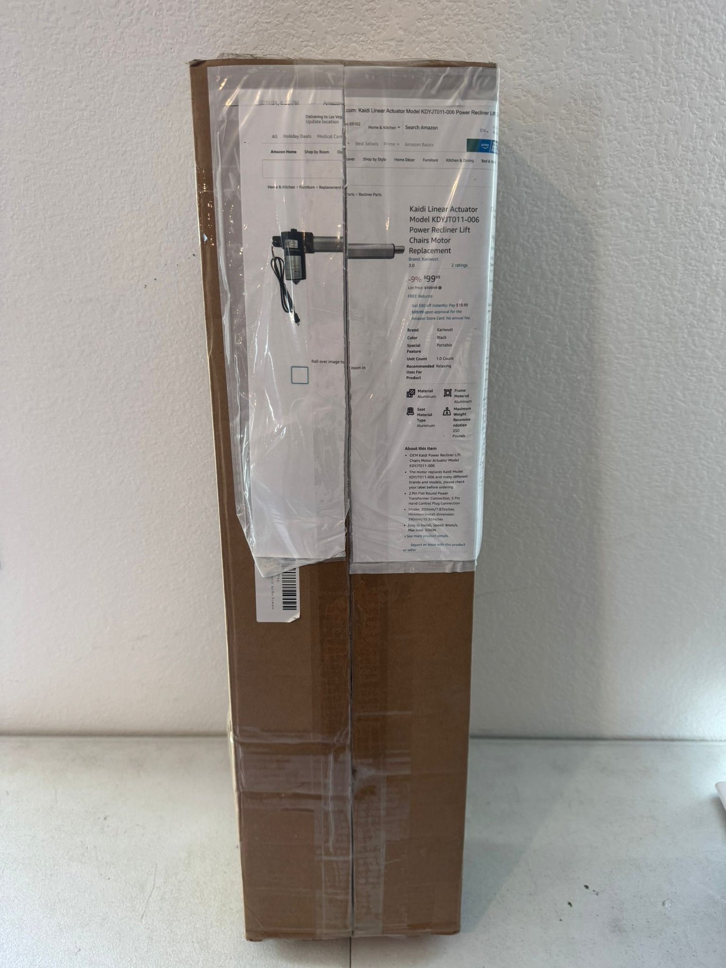 Open Box KDYJT011-006 Kaidi Linear Actuator Power Recliner Lift Chairs Motor Replacement
