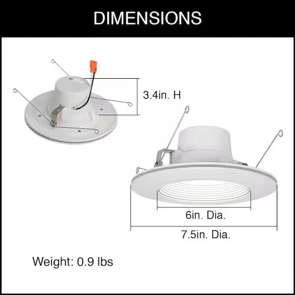 Commercial Electric 6 in. Title 20 Integrated LED Recessed Light Trim