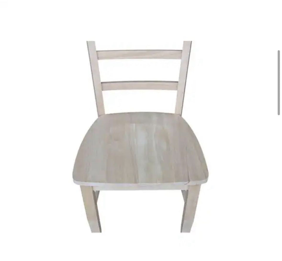 New International Concepts Unfinished Madrid Ladderback Dining Chairs (Set of 2)