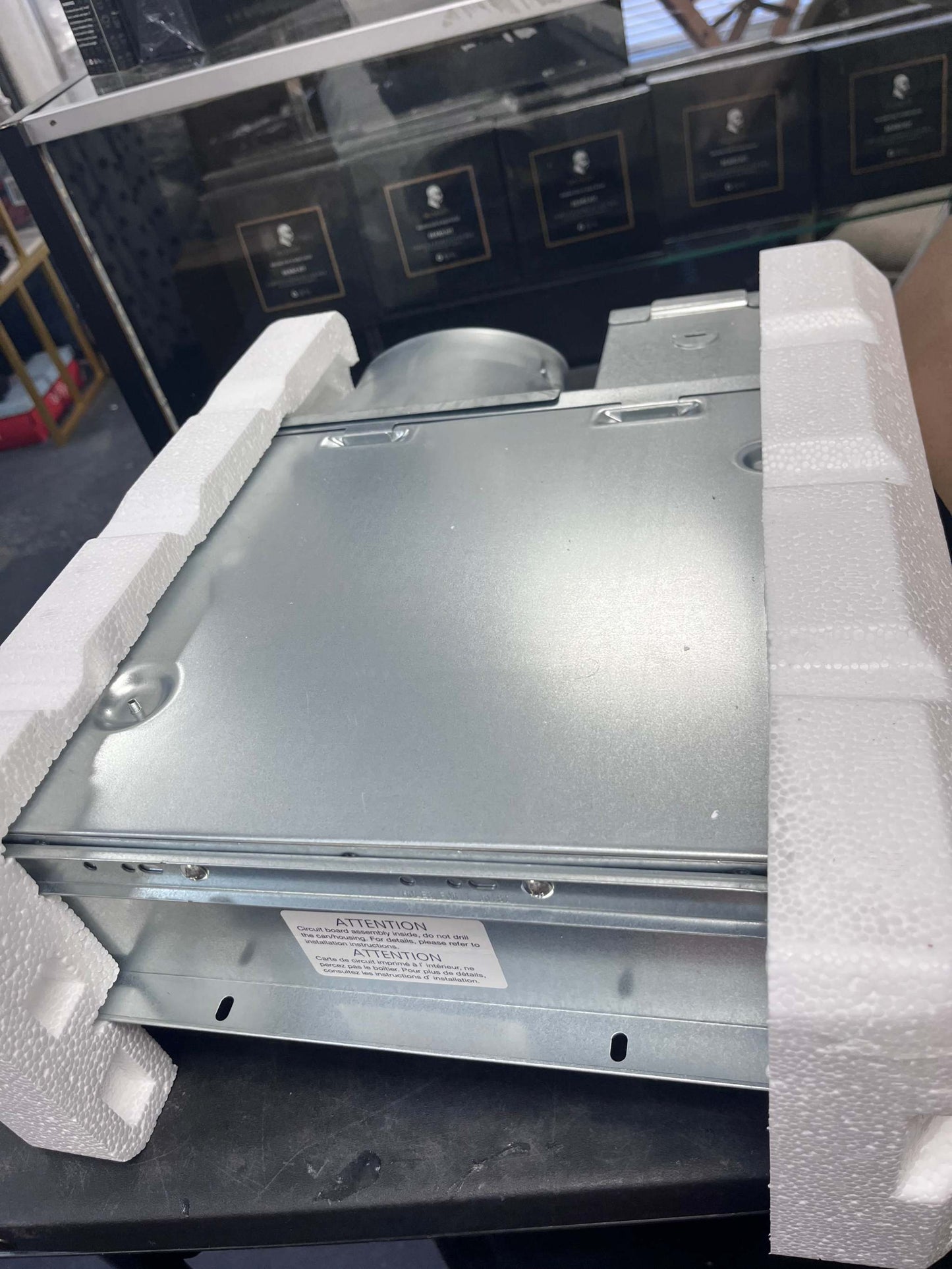 Open Box Panasonic WhisperThin DC LED Pick-A-Flow 80 -100 CFM Ceiling/Wall Bathroom Exhaust Fan, 3-3/8 in. Low Profile Housing