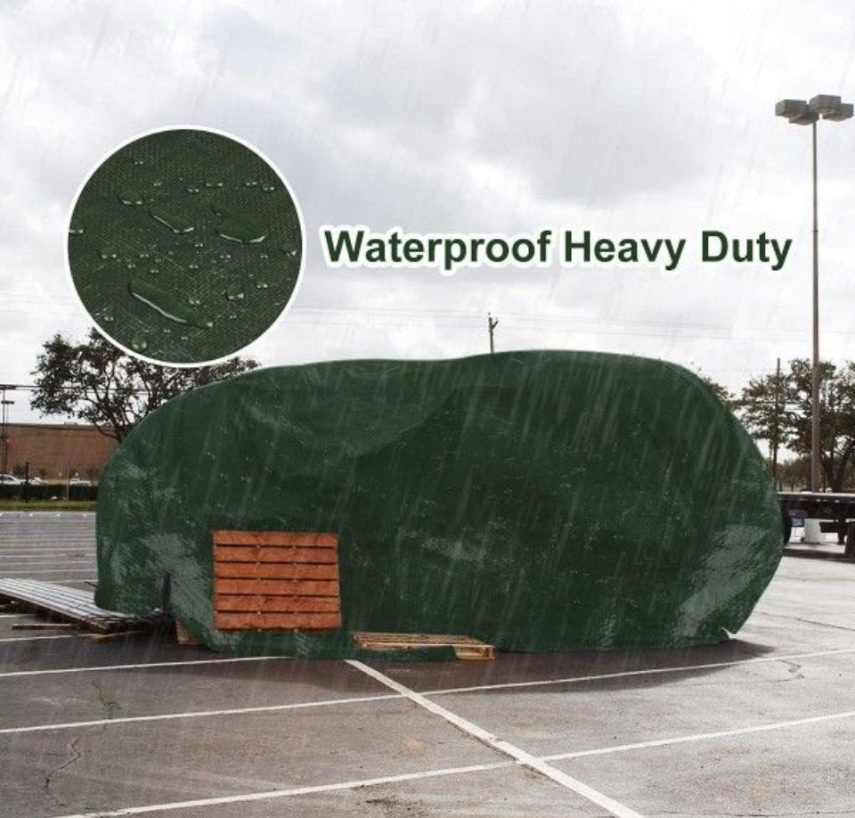 Brand New Onarway Poly Tarps Waterproof for Outdoor: Green Tarpaulin 6Mil Thicken 8x8 Ft 2Packs- Anti-UV Waterproof Tarp Cover with Grommets Multipurp