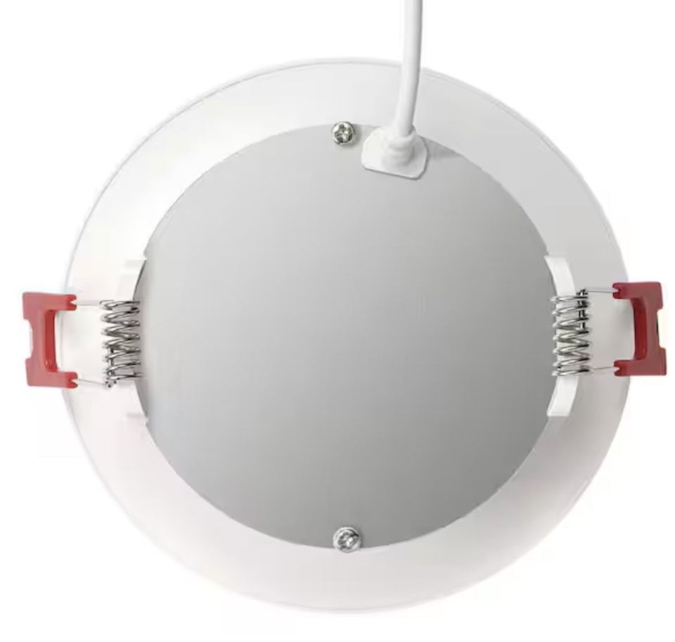 Commercial Electric Pro Value Series LED 4 in Round Adj Color Temp Canless Recessed Light for Kitchen Bath Living rooms, Wht 4-Pk