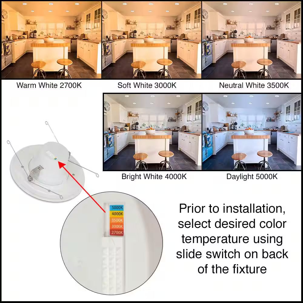 Commercial Electric 6 in. Title 20 Integrated LED Recessed Light Trim