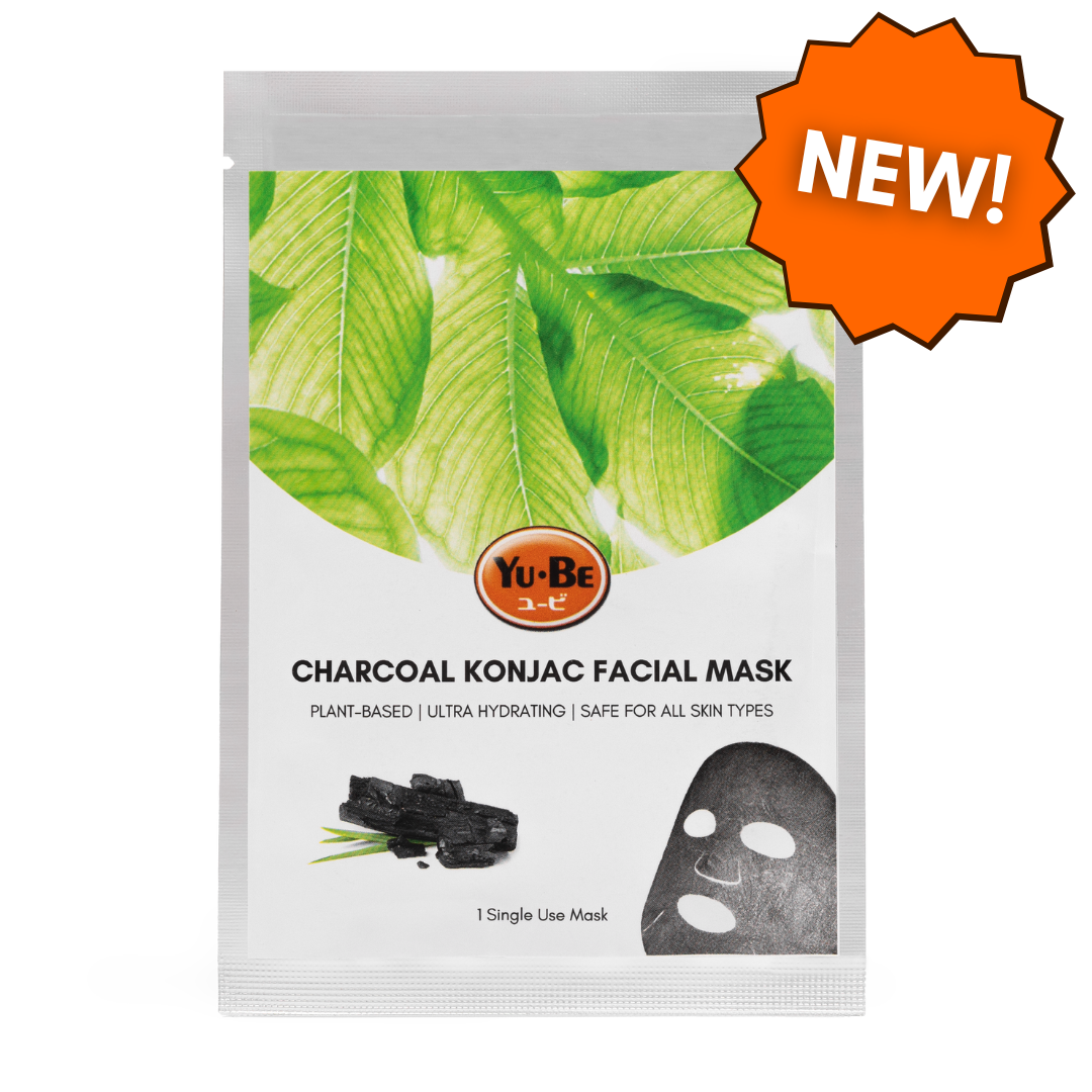 Detoxifying Bamboo Charcoal Face Mask with konjac root for deep pore cleansing and hydration, suitable for all skin types.