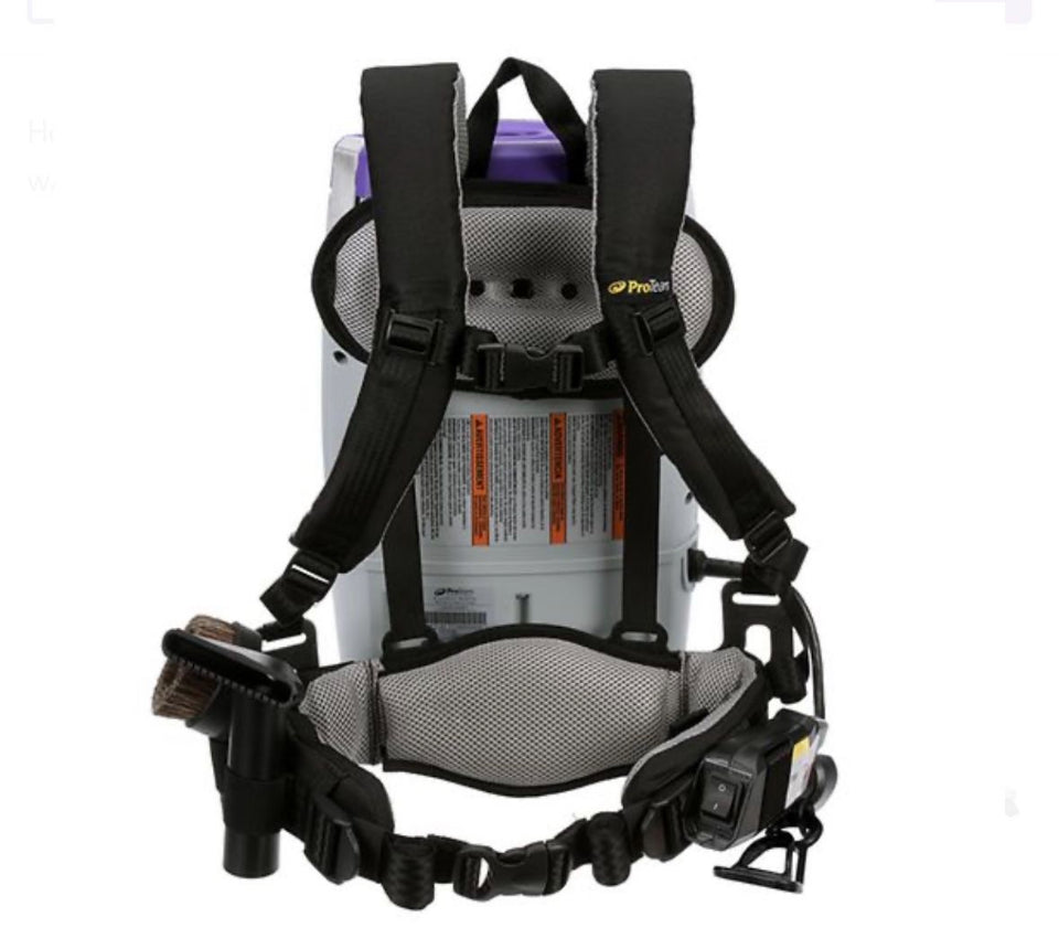 ProTeam 107535 Super Coach Pro 6 HEPA Backpack Vacuum w/ ProBlade Hard Surface & Carpet Tool Kit (107532)