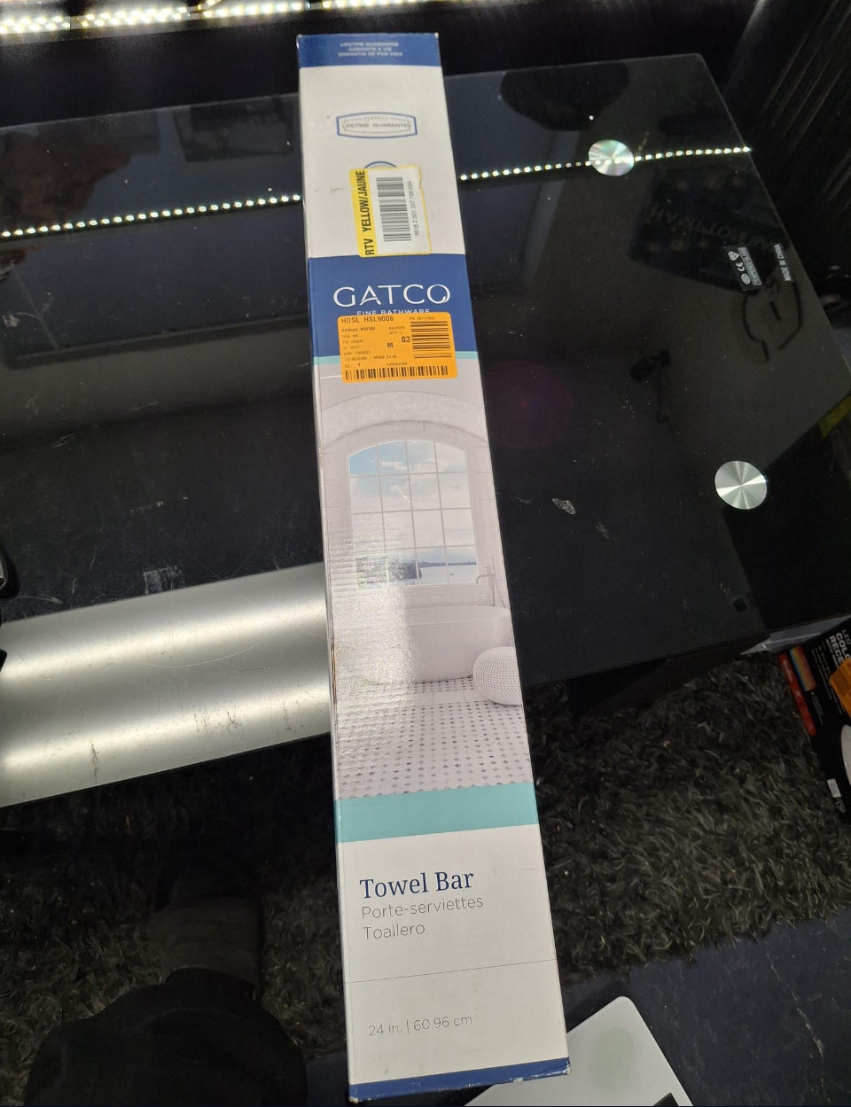 Open Box Gatco Mode 24 in. Wall Mounted Towel Bar in Satin Nickel