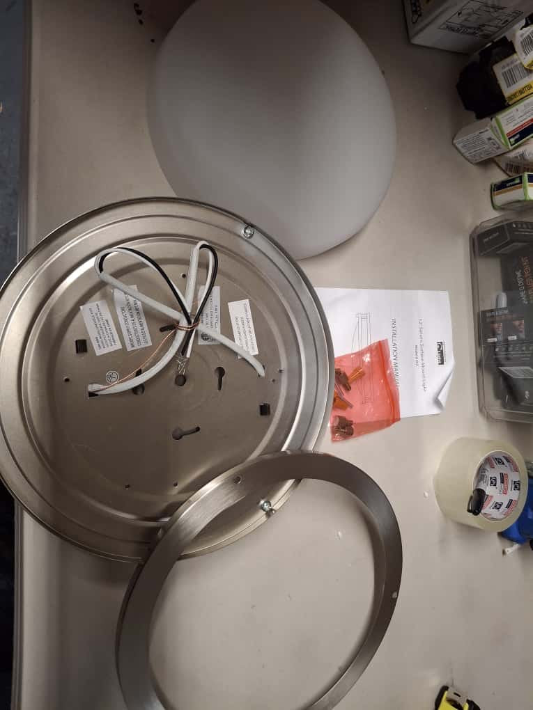 OPEN BOX NEW Saturn 2-Light Brushed Nickel Flush Mount