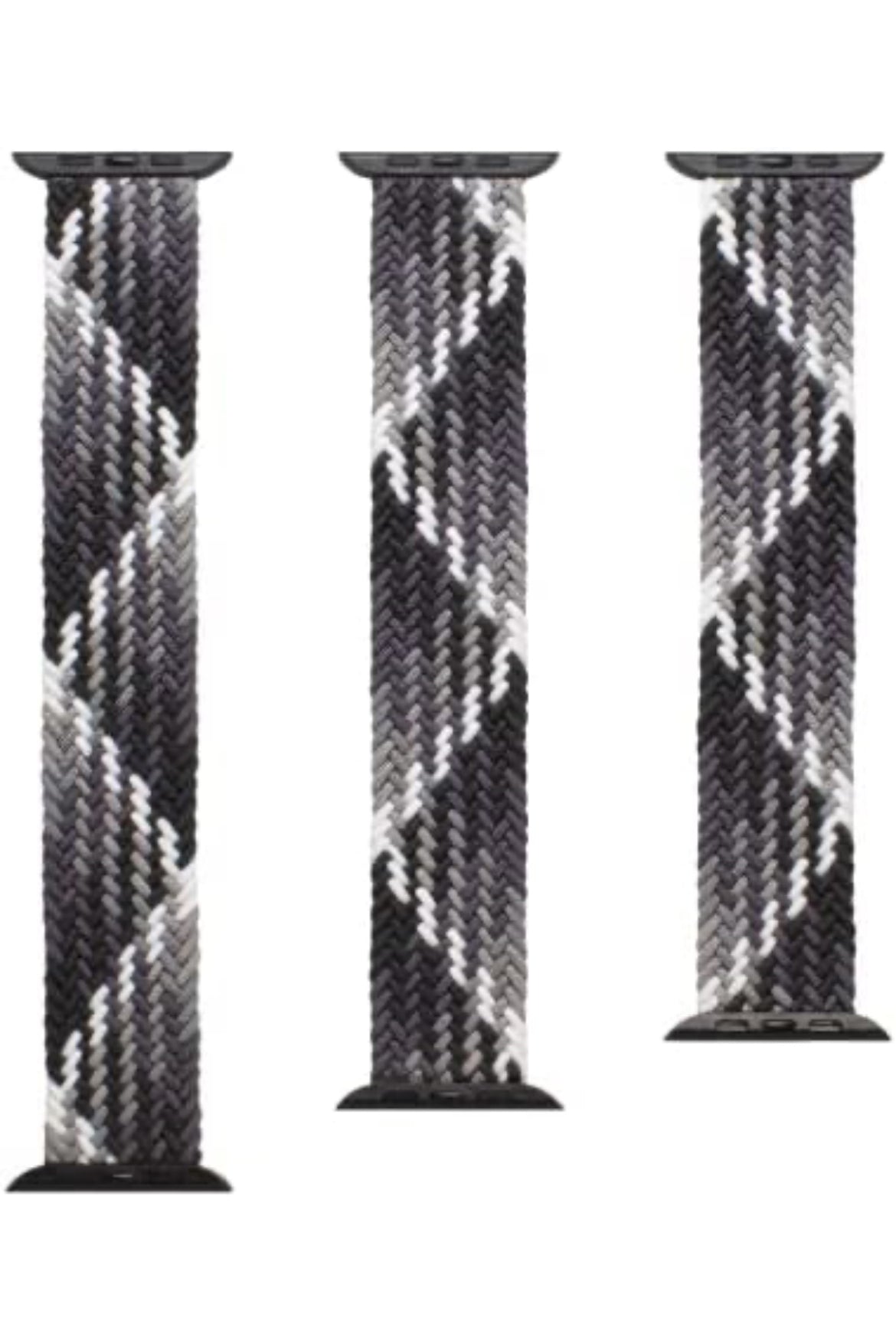 ZAGG Gear4 Braided Stretchy Solo Loop Band – LG – Storm - Compatible with Apple Watch 42mm 44mm 45mm, Elastic Strap Wristbands for iWatch Series 7/6/SE/5/4/3/2/1, Large (705009501) - Selzalot