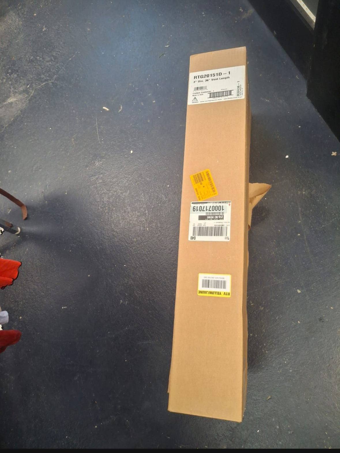 Open Box Rheem 36 in. Vent Length 3 in. x 5 in. Stainless Steel Concentric Venting for Indoor Tankless Gas Water Heaters