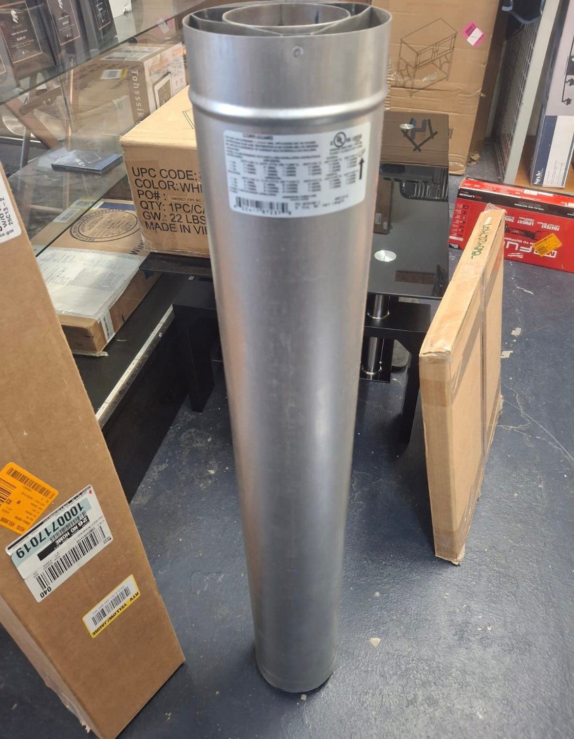Open Box Rheem 36 in. Vent Length 3 in. x 5 in. Stainless Steel Concentric Venting for Indoor Tankless Gas Water Heaters