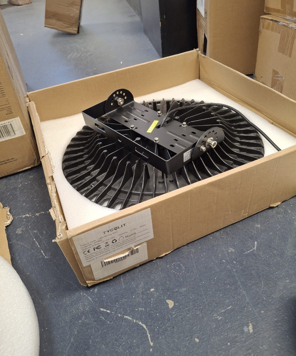 USED Tycolit 500W UFO LED High Bay Light, 50000LM Commercial Bay Lighting Daylight 6500K, IP65 Waterproof LED Commercial Bay Light, LED Warehouse Ligh