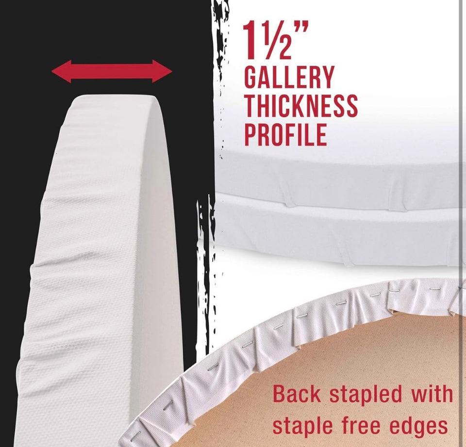 U.S. Art Supply 36 inch Diameter Round Gallery Depth 1-1/2" Profile Stretched Canvas 2-Pack - Acrylic Gesso Triple Primed 12-Ounce 100% Cotton Acid-Fr