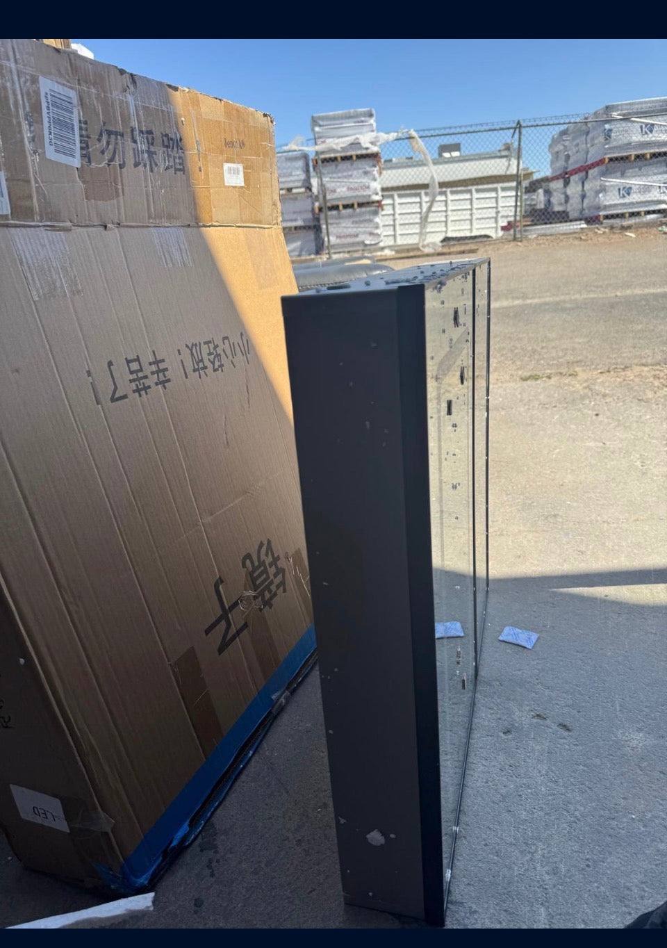 Open Box Wenqik LED Mirror Medicine Cabinet, 25 x 27 Inch Bathroom Medicine Cabinet with LED Lights and Mirror, Wall Mounted Mirror Cabinet with Dimme