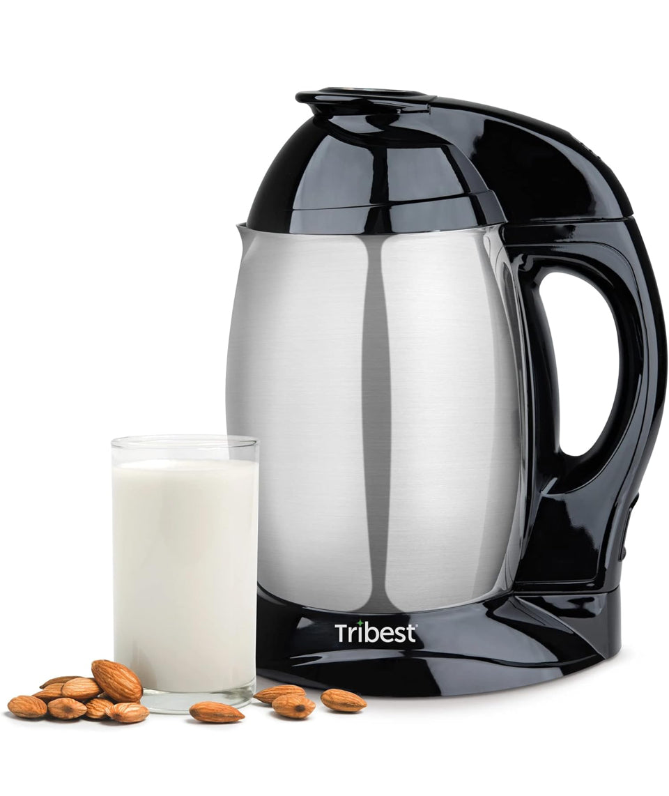 Open Box Tribest SB-130 Soyabella, Automatic Soy Milk and Nut Milk Maker Machine, Stainless Steel Large, Silver