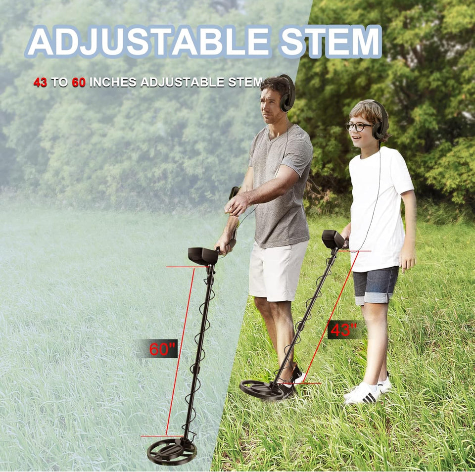 Open Box "Metal Detector for Adults Professional, CAKUJA ""High Accuracy Waterproof Gold Detector with Larger LCD Display 4"""" x 4.7"""", 10"""" IP68