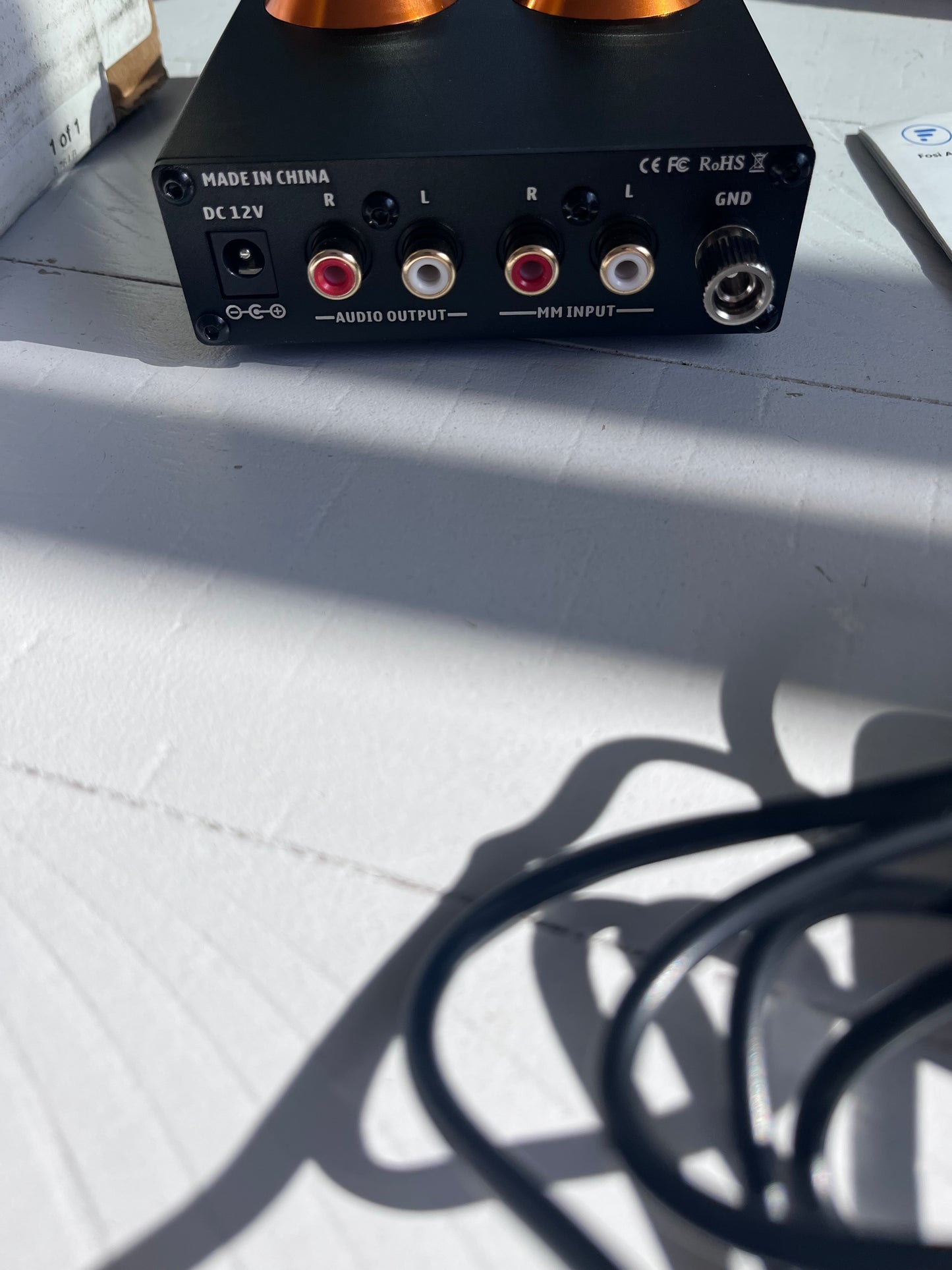 Open Box Fosi Audio Box X2 Phono Preamp, Mini Stereo Audio Hi-Fi Preamplifier with Gain Gear, PreAmplifier for MM Turntable Phonograph and Record Play