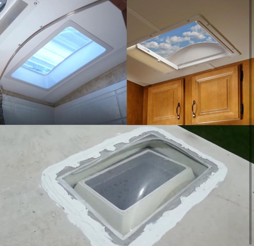Beleeb RV Skylight Replacement 18" x 26" -Universal Outer Dome Fits All Standard 14"x22" Openings, RV Shower Skylight for Camper Trailer Fifth Wheel M