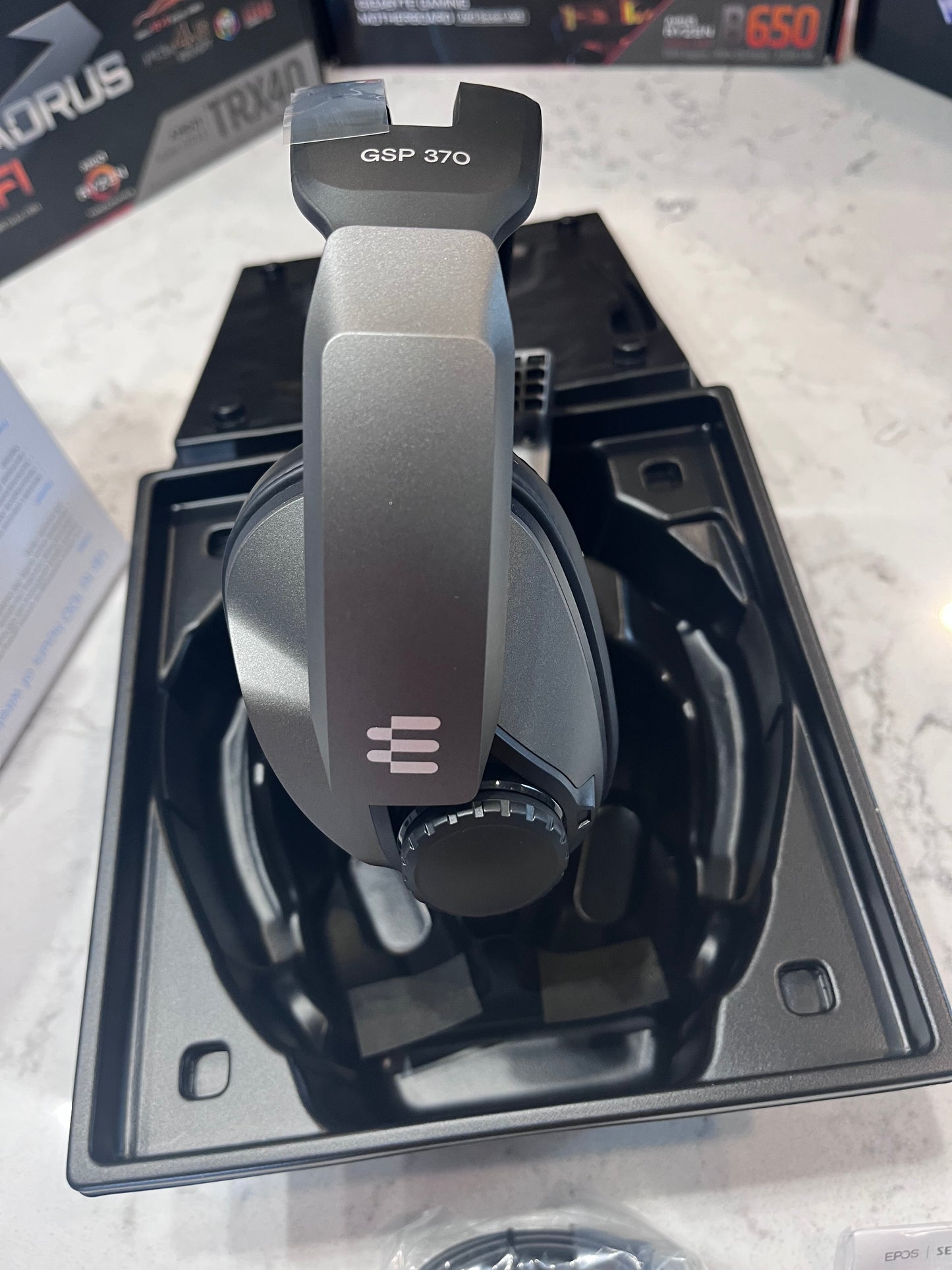 Open Box Sennheiser GSP 370 Over-Ear Wireless Gaming Headset, Low-Latency Bluetooth, Noise-Cancelling Mic, Flip-to-Mute, Audio Presets - PC, Mac, Wind