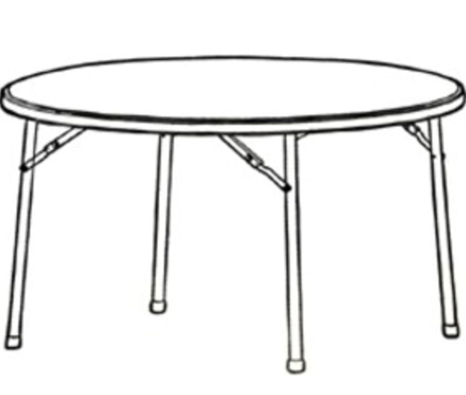 Open Box Lorell Banquet Table, 60 by 60 by 29-1/2-Inch, Platinum