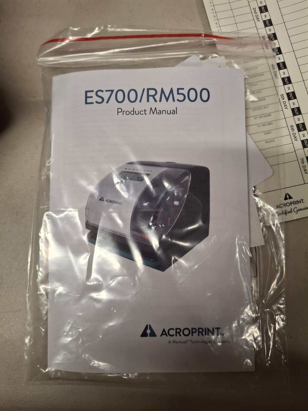 Open Box New ACROPRINT ES700 Multifunction Time Recorder