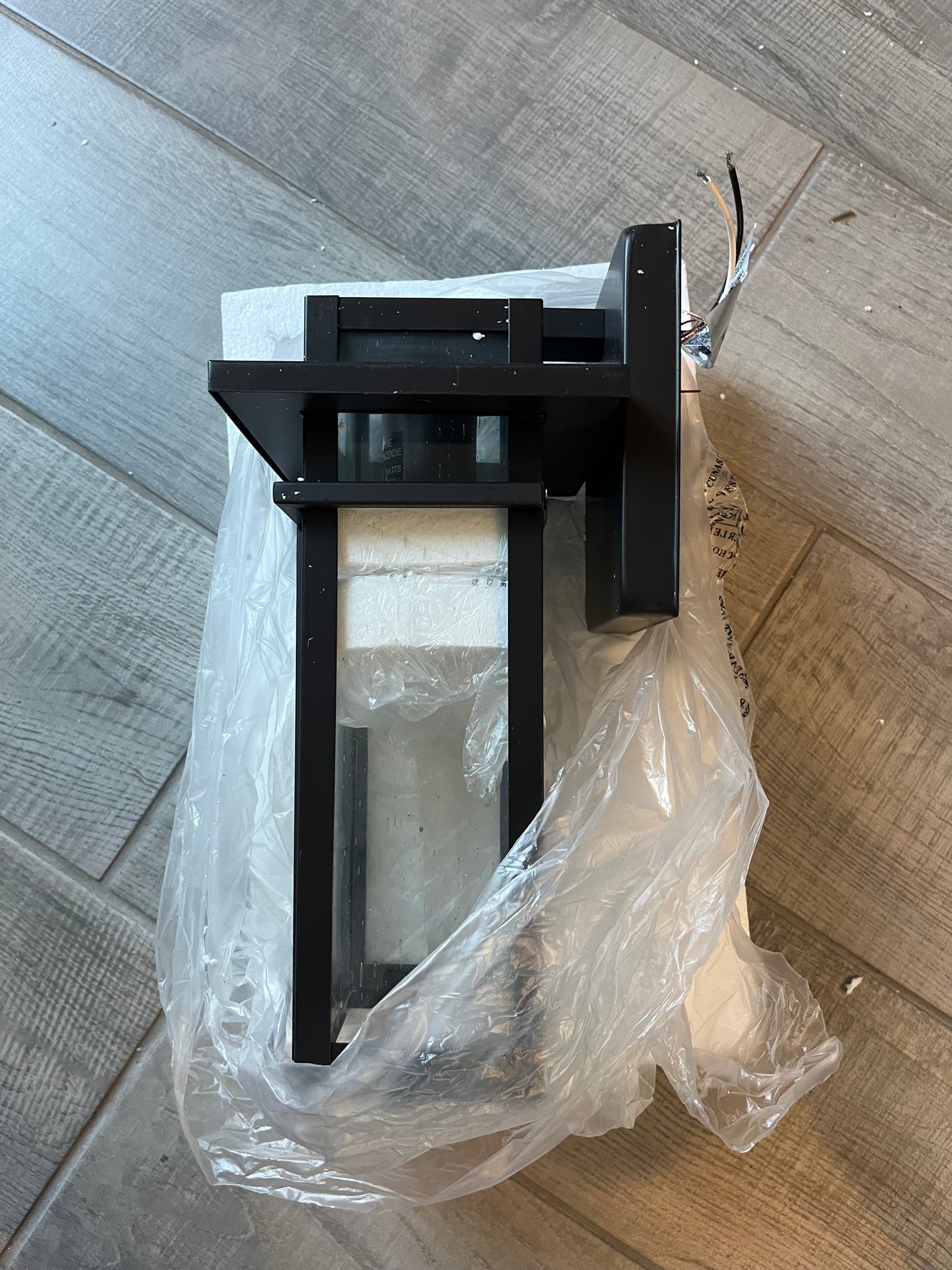 Open Box Progress Lighting Boxwood Collection 1-Light Clear Seeded Glass Craftsman Outdoor Small Wall Lantern Light Antique Bronze, 11.75x6.25x6.25
