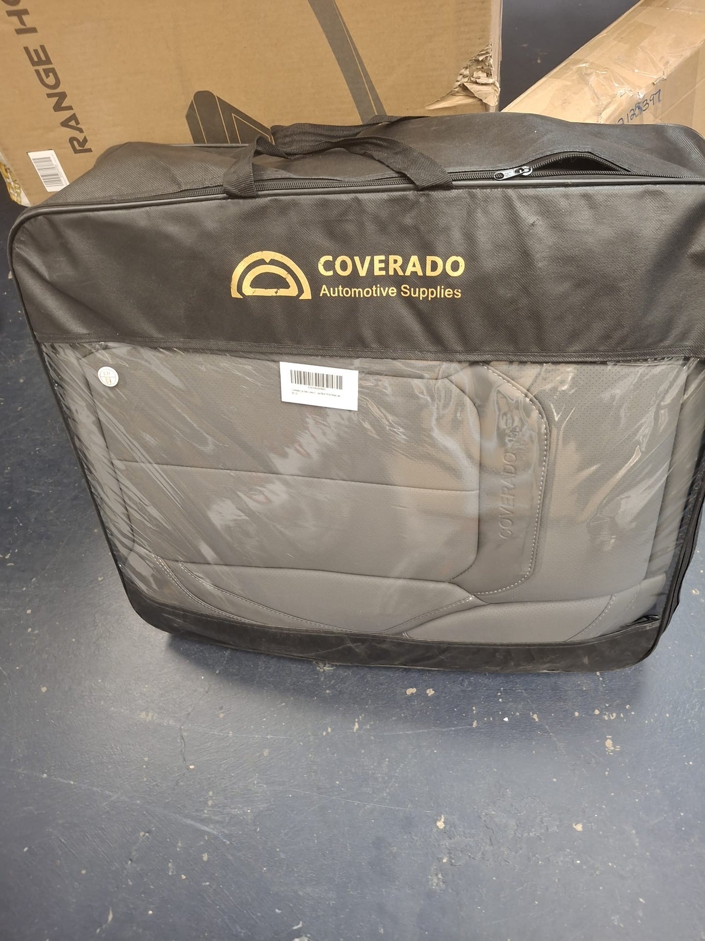 Open Box Coverado Car Seat Covers Full Set, Seat Covers for Cars, Gray Car Seat Cover, Car Seat Protector Waterproof, Nappa Leather Car Seat Cushion,