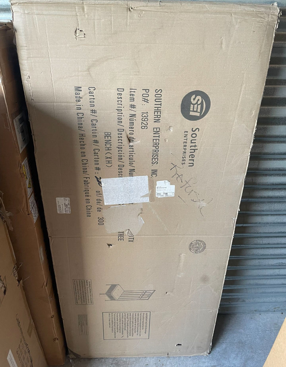 SEI Tristan Hall Tree Bench, 72H x 25W x 18D, Dark Brown