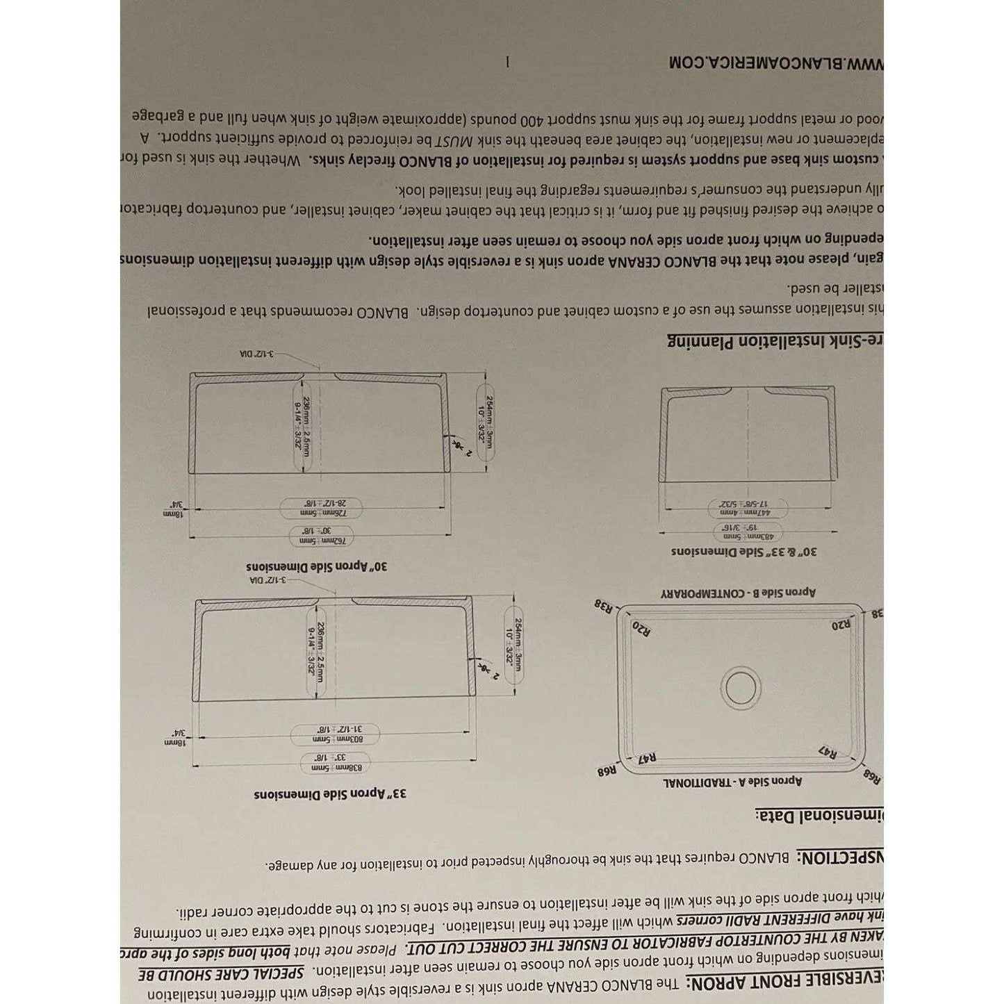 Blanco 518542 Cerana Bar Bowl - Selzalot